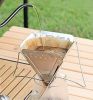 Stainless steel folding coffee filter funnel
