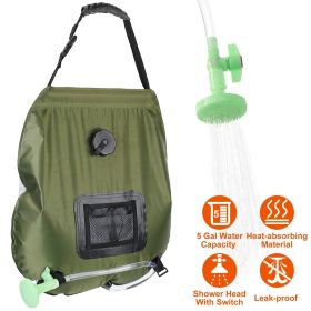 5Gal Solar Camping Shower Bag w/ Removable Hose And Shower Head