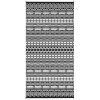Reversible Outdoor Rug, Waterproof Plastic Straw, with Carry Bag, 9' x 18', Black & White