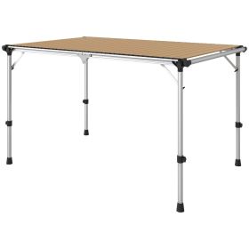 Folding Aluminum Camping Table, Adjustable Height