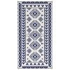Reversible Outdoor Rug, Waterproof Plastic Straw with Carry Bag, 9' x 18', Blue & White