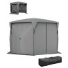 11 x 11ft Pop Up Gazebo Screen Tent with Removable Roof Cover, Roll-up Wind Panels