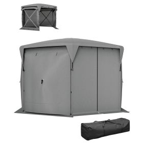 11 x 11ft Pop Up Gazebo Screen Tent with Removable Roof Cover, Roll-up Wind Panels