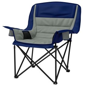 Padded Folding Camping Chair with Side Pockets, Cup Holders, Carry Bag