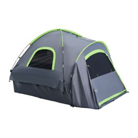 Pickup Truck Tent, Fit 5.5-6.0 ft Waterproof PU2000mm, 2-3 Person, with Double Layer Design Windows
