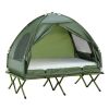 2-Person Foldable Camping Cot, w/ Bedspread & Thick Air Mattress
