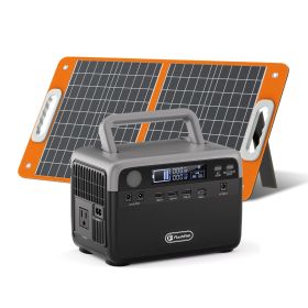 300W Power Station + 60W Solar Panel 230.4Wh LiFePO4 (Peak 600W) Solar generator AC Outlets