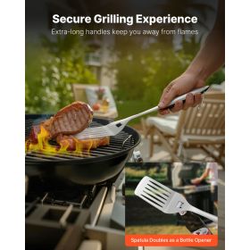 4-piece Grill Tool Set, Heavy Duty Stainless Steel