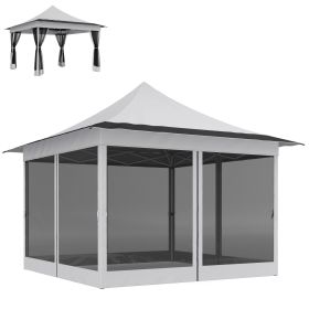 12' x 12' Pop Up Canopy Tent with Mesh Netting, UPF50+ with Carry Bag