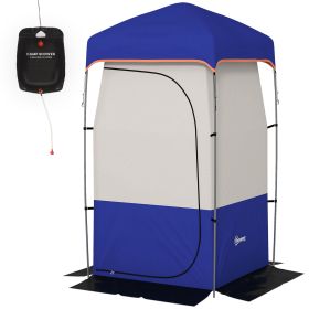 Camping Shower Tent with Solar Shower Bag, Removable Floor and Carrying Bag