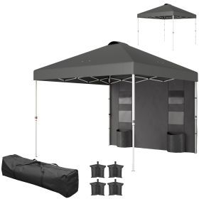 10' x 10' Pop Up Canopy Tent w/ Sidewall, Height Adjustable