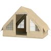 Inflatable 4-Season Camping Tent with Hand Pump, Waterproof and Windproof with Mesh Windows and Doors