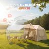 5.72m² Inflatable 4-Season Tent With Canopy, Mesh Windows & Pump