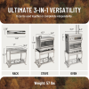 3-in-1 Stainless Steel Hot Tent Wood Burning Stove with Oven and Rack