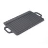 HAWOK Cast Iron Reversible Rectangular Grill / Griddle 12.6x8 inch