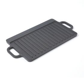 HAWOK Cast Iron Reversible Rectangular Grill / Griddle 12.6x8 inch