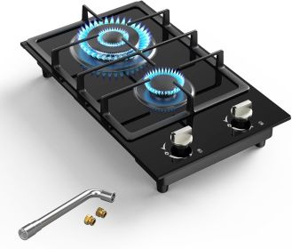 2 Burner Propane Cooktop, 12 inch, with Thermocouple Protection