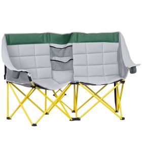 Oversized Double Folding Lawn Chair with Carry Bag & Cup Holders
