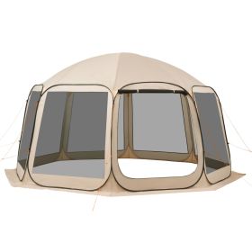 12-15 Person Pop Up Screen House Tent, 15 x 13.8 ft with Carry Bag, Ground Stakes