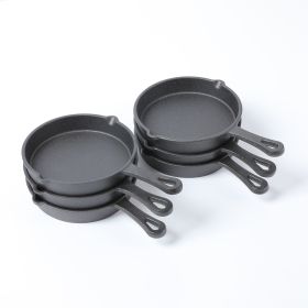 HAWOK Cast Iron Mini Skillet, 5.3inch - Pack of 6