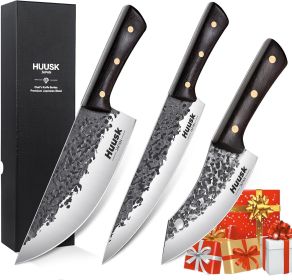 Hand Forged Chef Knife Set, High Carbon Steel