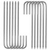 16PC 12inch J-Shaped Threaded Steel Ground Screws