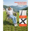 Folding High Back Padded Heated Camping Chair, 3 Heat Settings, Supports 260lbs, with Armrest & Cupholder
