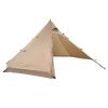 Waterproof Canvas Tipi-Style Hot Tent, 4-Person, with Stove Jack