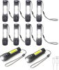 10 Pack LED Rechargeable Mini Flashlights with Zoomable Beam