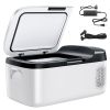 Car Refrigerator, DC 12/24V AC100-240V Compressor Electric Cooler, -4°F to 68°F Car Fridge with APP Control, 16 QT