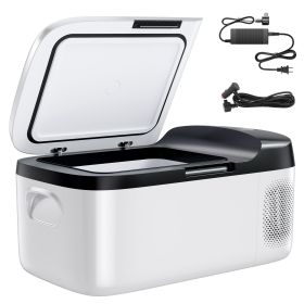 Car Refrigerator, DC 12/24V AC100-240V Compressor Electric Cooler, -4°F to 68°F Car Fridge with APP Control, 16 QT