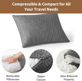Small Memory Foam Pillow - Medium Firm, Breathable Cover