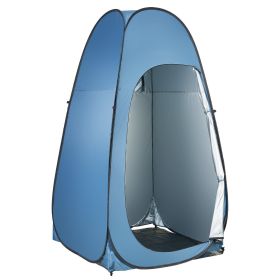 Pop up Shower Tent, with Shower Bag, Ground Stakes, Ropes, Carry Bag, 190T Polyester with Silver Coat