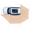 270 Degree Car Awning with Bulit-in LED Lights, 117 sq.ft Driver Side Awning, Waterproof UV50+