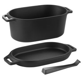 Enameled 3.5 Quart Cast Iron Dutch Oven with Lid and Dual Handles