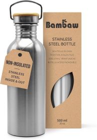 Water Bottle - 500 ml Eco Non-Insulated Stainless Steel BPA-Free