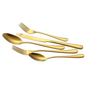 100-Piece Gold Silverware Set