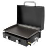 2-Burner 22in. Tabletop Propane Griddle with Lid, Oil Drain Hole & Oil Collection Tray