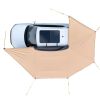 270 Degree Awning with Bulit-in LED Lights, 133 sq.ft Driver Side Vehicle Awning, Waterproof UV50+