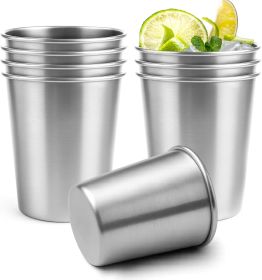 8 Pack 8oz Stainless Steel Stacking Tumblers