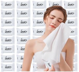 Pure Cotton Compressed Washcloths, 40pcs