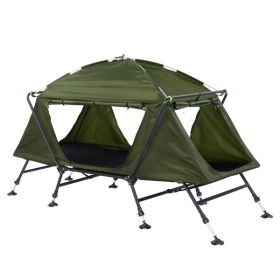 Collapsible Camping Tent with An Integrated Cot 84.6*34.5*49.2in
