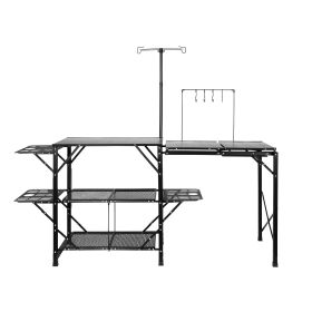 Folding Portable Kitchen Cook Station with carry bag