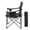 Folding Heavy Duty Padded Camping Chairs with Side Pockets, Quad Lumbar Support