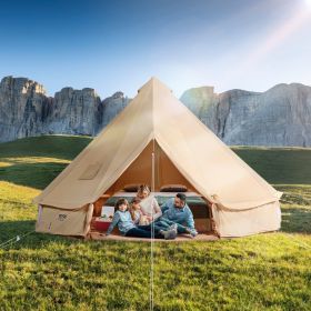 Canvas Bell Tent, 4 Season 7 m/22.97 ft with Stove Jack, up to 12 People