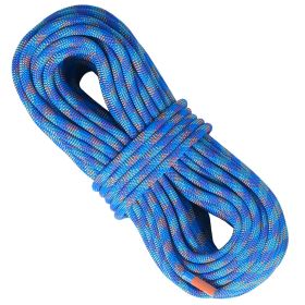 10.2mm Dynamic Climbing Rope, 40M(131ft) Outdoor Rock Climbing Rope 25KN Breaking Tension, Stretchable Fiber Rope with Steel Snap Hooks for Escape
