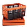 3pack Collapsible Stackable Storage Basket, 45L - with Handles