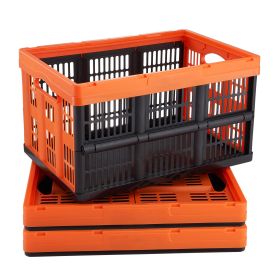 3pack Collapsible Stackable Storage Basket, 45L - with Handles
