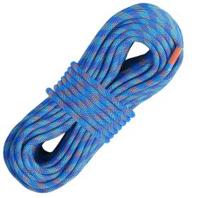 10.2mm Dynamic Climbing Rope, 50M(164ft) Outdoor Rock Climbing Rope 25KN Breaking Tension, Stretchable Fiber Rope with Steel Snap Hooks for Escape