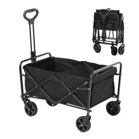 Folding Wagon Cart, 2 cu.ft with All-Terrain 5in Wheels